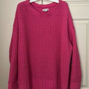 Women Pink American Eagle Outfitter Over sized Sweater